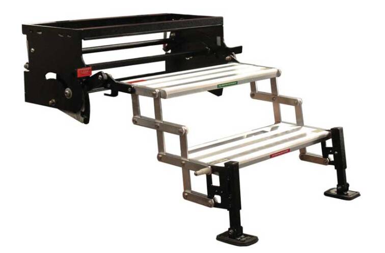 Torklift GlowStep Revolution 27.5"W x 8"D x 7.5"R Aluminum Silver 2 Entry Steps • A8002