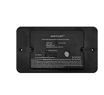 Safe-T-Alert Black Flush Mount Propane/LP Gas Alarm Kit with Trim Ring • 25-742-BL-TR
