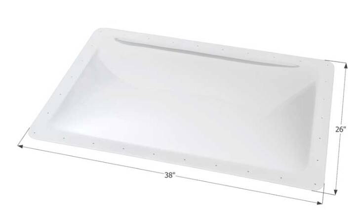 Icon RV Skylight, 34" x 22" - Translucent White • 01861