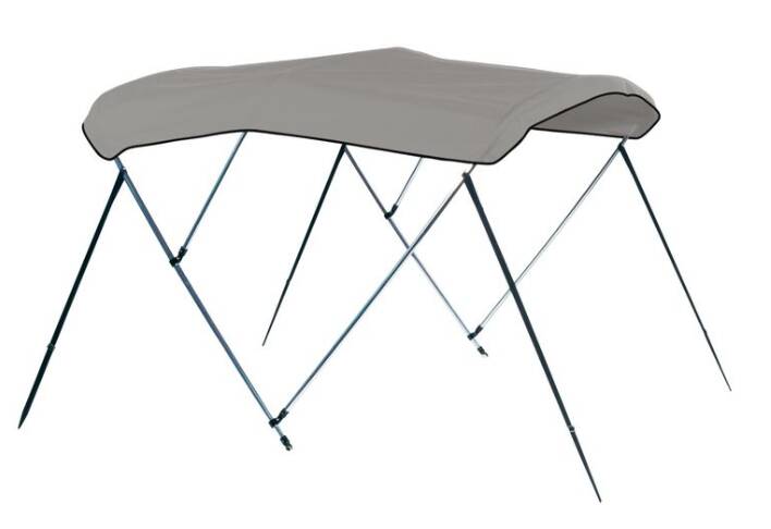 Carver Cadet Gray Sunbrella Acrylic 3-Bow Ready to Assemble Bimini Canvas with Storage Boot, 6' L x 91"-96" W • 406A-10