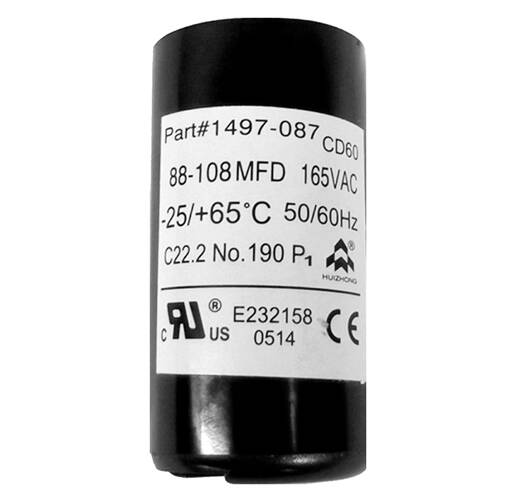 Coleman-Mach Start Capacitor for 67, 7433797, 7335, 7632896, 7335B692, 7632A896, 7632B897 Models • 1497-0871