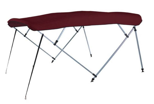 Carver Burgundy Sunbrella Acrylic Square Tube 4-Bow Standard Pontoon Bimini Top with Storage Boot • 510A-08