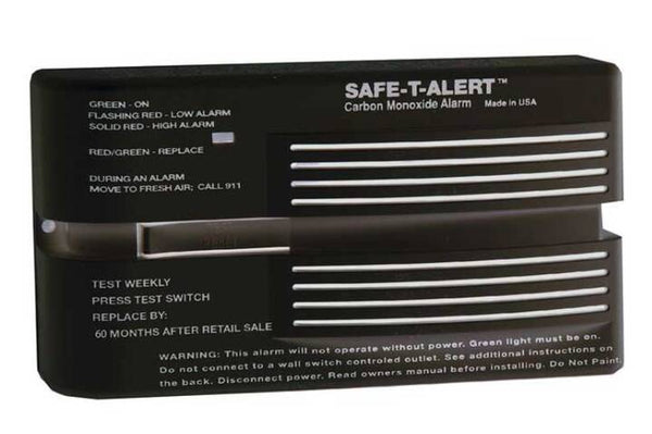 Safe-T-Alert 65 Series RV Carbon Monoxide Alarm - Black, Surface Mount • 65-541-BL