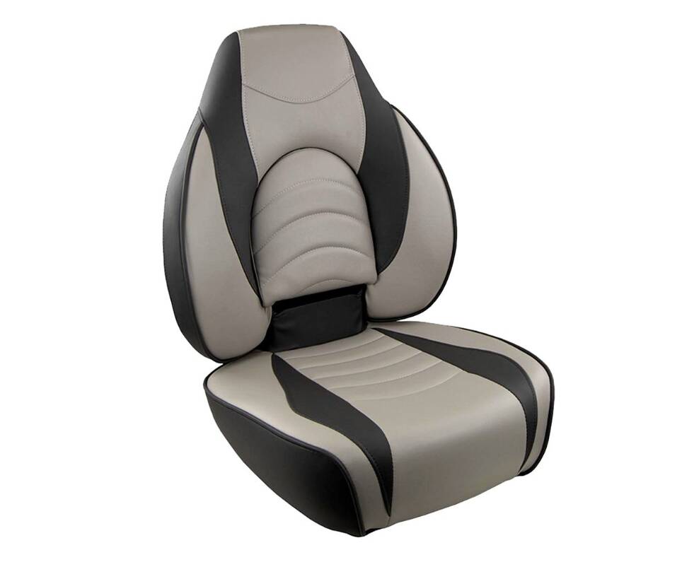 Springfield Marine Fish Pro 1 Charcoal / Gray Folding Boat Seat • 1041634-1