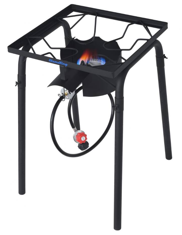 Flame King Heavy Duty 100,000 BTU Propane Gas Single Burner Bayou Cooker • FK-100KSB