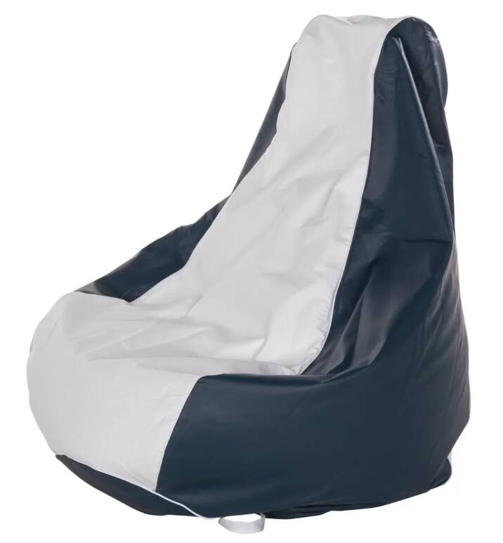 Taylor Made Marine Bean Bag Chair, White/Navy • 81004