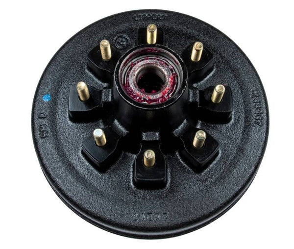 Lippert 12" RV Brake Drum Hub Assembly for 7,000-lb. Axle - 8 on 6.5", 1/2" Stud, Fully Assembled • 814203