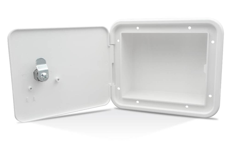 Thetford B&B Molders 5-7/8" Multi-Purpose Hatch with Flat Back, Polar White • 94310