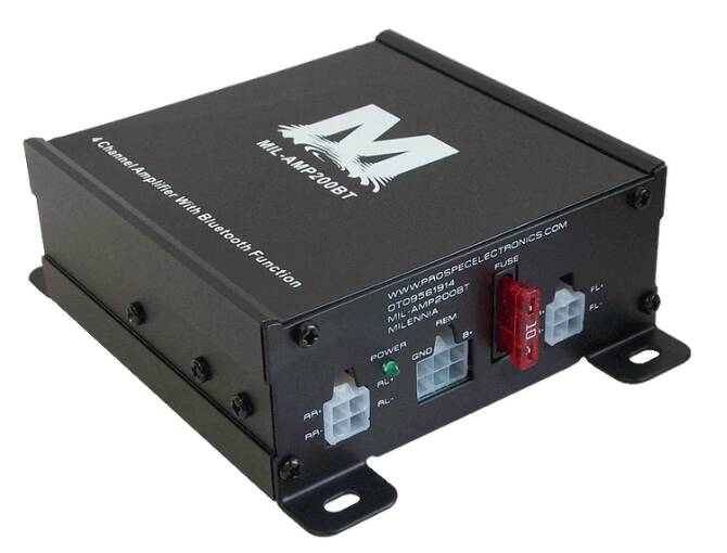 Milennia 4x 45w Peak Four Channel Marine Amplifier With Bluetooth • MIL-AMP200BT