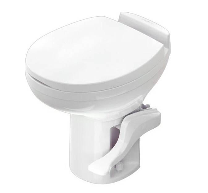 Thetford Aqua Magic Residence White Plastic High Profile Built-In Toilet with Hand Spray • 42173
