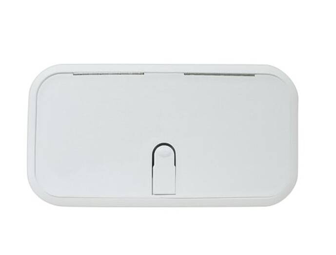T-H Marine Designer Series 11-7/8" L x 5-1/8" W Polar White Rectangular Non-Locking Hatch • HDS-0714-2-DP