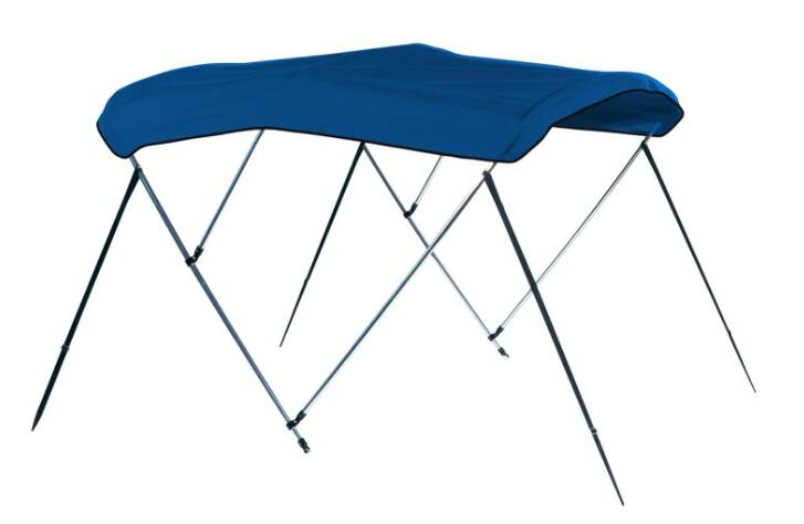Carver Pacific Blue Sunbrella Acrylic 3-Bow Ready to Assemble Bimini Canvas with Storage Boot, 6' L x 91"-96" W • 406A-04