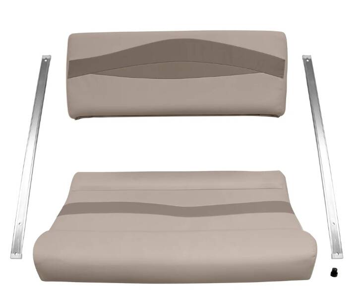 Wise Premier Pontoon Flip-Flop Seat Cushion Set, Stone/Mocha Java/Khaki • BM1152-1066