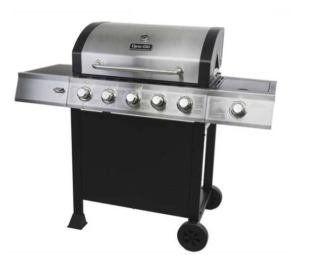 Dyna-Glo 5-Burner Open Cart Propane Gas Grill with Side Burner • DGB515SDP-D