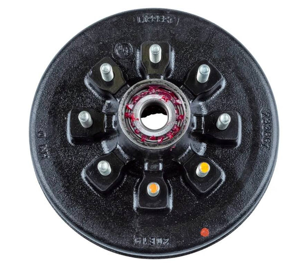 Lippert RV Brake Drum Hub Assembly for 7,000-lb. Axle - 8 on 6.5", 9/16" Stud, Fully Assembled • 814204