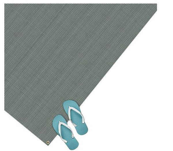 Carefree Dura-Mat 12'W x 8'L Gray Woven Bonded Vinyl Awning Mat • 181271