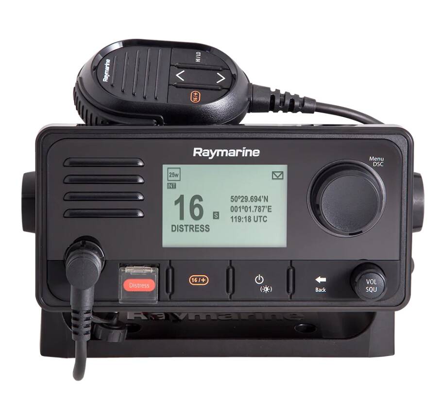 Raymarine Ray63 25W RF Black Fixed Mount VHF Radio • E70516