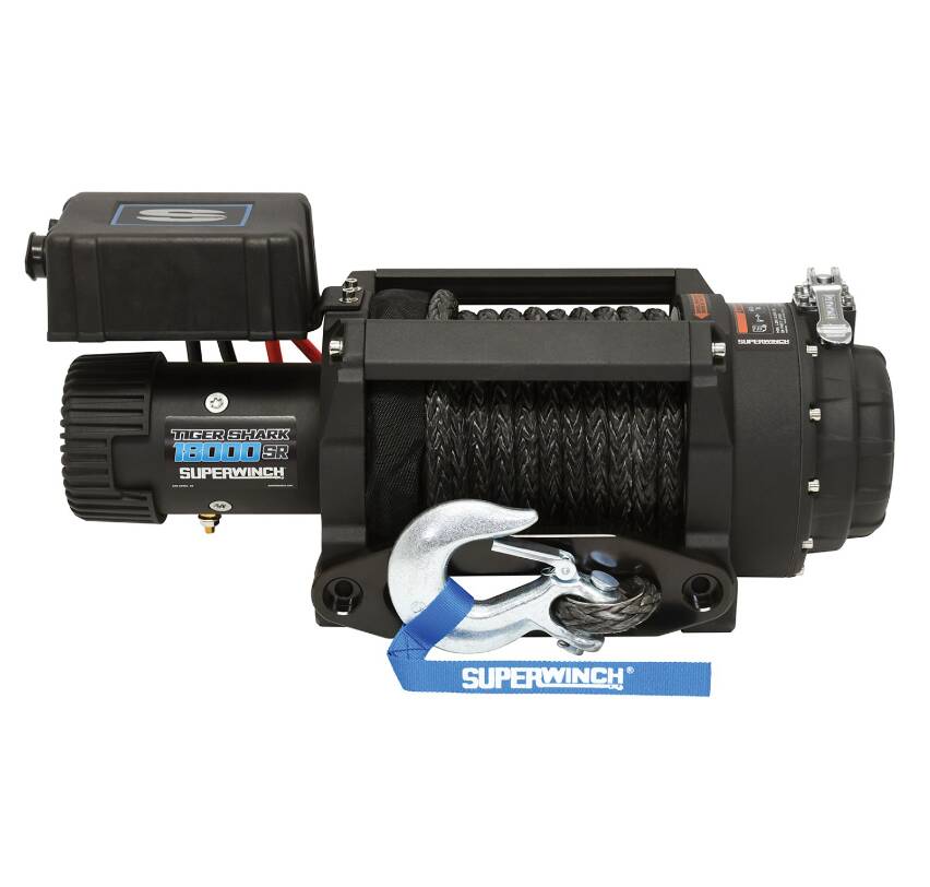 Superwinch Tiger Shark 18000SR 12V Synthetic Rope Winch • 1518001