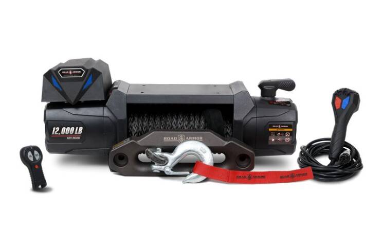 Road Armor 12000 Lbs Non-Integrated 12V DC Electric Winch With Synthetic Rope • RA10801075