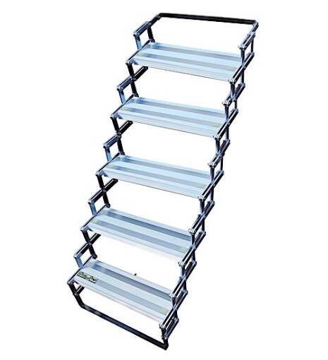 Torklift GlowStep 20"W x 6"D x 6"R Aluminum Silver 5 Entry Steps • A7505