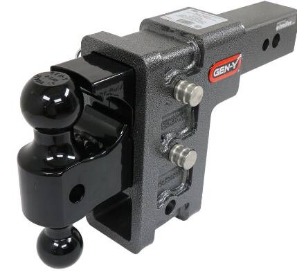 Gen-Y Hitch Adjustable 2-Ball Mount - 2-1/2" Hitch - 6" Drop/Rise - 32K • GH-1623