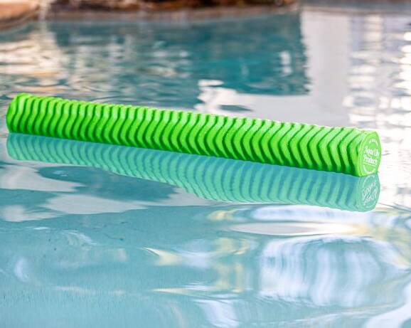 Aqua Lily Pad Pool Noodle 5.5in Diameter X 46in Length - Pattern: Wavy - Lime Green • POOL NOODLE-LG