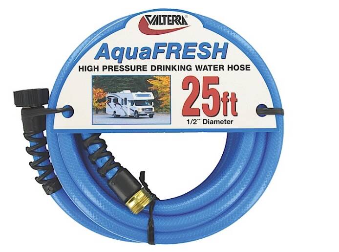 Valterra AquaFRESH Blue High Pressure Drinking Water Hose 1/2" x 25' • W01-8300