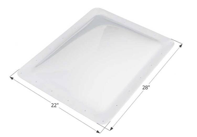 Icon RV Skylight, 24" x 18" - Translucent White • 01853