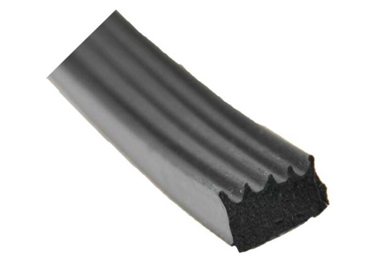 AP Products EPDM Sponge Rubber Door/Window Foam Seal with Ribs 50' Black • 018-855