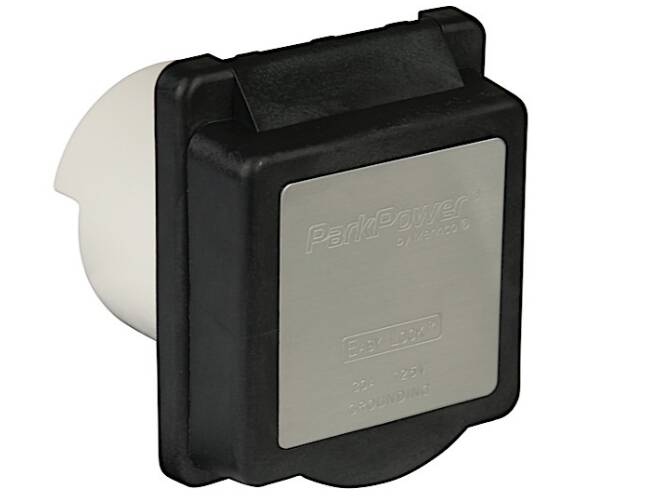 ParkPower RV Power Inlet 30 Amp 125V Black • 301ELRV.BLK