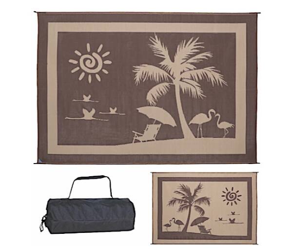 Ming's Mark Stylish Camping 8 ft. x 11 ft. Beach Paradise - Brown/Beige • BP8117
