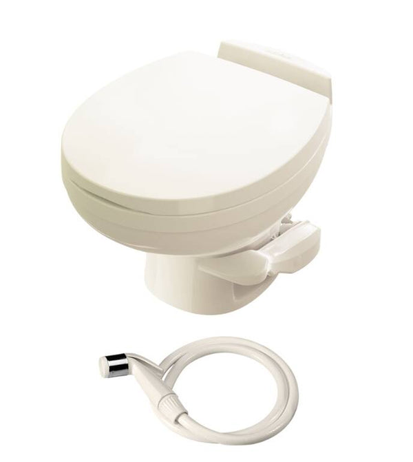 Thetford Aqua Magic Residence Low Profile Toilet With Hand Sprayer, Bone • 42176