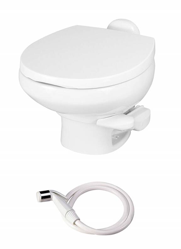 Thetford Aqua Magic Style II RV Toilet Low Profile With Sprayer - White • 42061