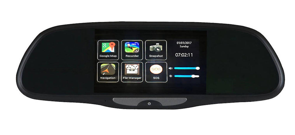 Boyo Replacement Rear View Mirror w/ 5" Touchscreen and Built-In Dash Cam • VTG500X