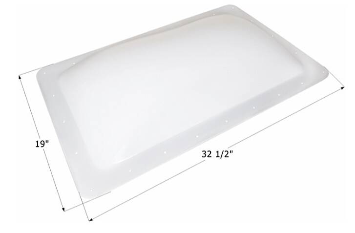 Icon RV Skylight, 28.5" x 15" - Translucent White • 12902