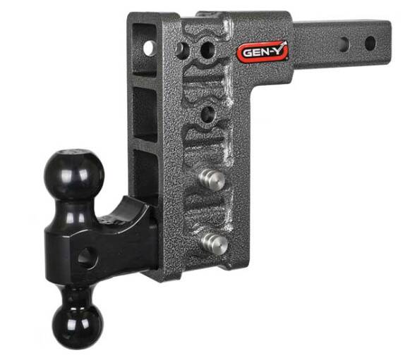 Gen-Y Hitch Adjustable 2-Ball Mount - 2" Hitch - 7-1/2" Drop/Rise - 16K • GH-514