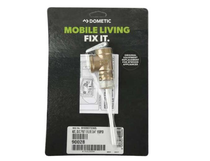 Dometic Atwood Water Heater Pressure Relief Valve, 150 PSI, 3/4" NPT Thread • 90028