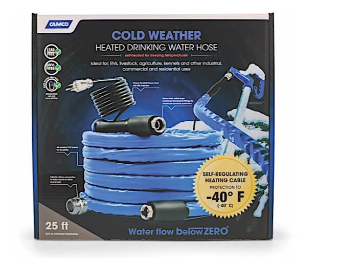 Camco Premium Heated Drinking Water Hose 5/8" x 25' • 22922