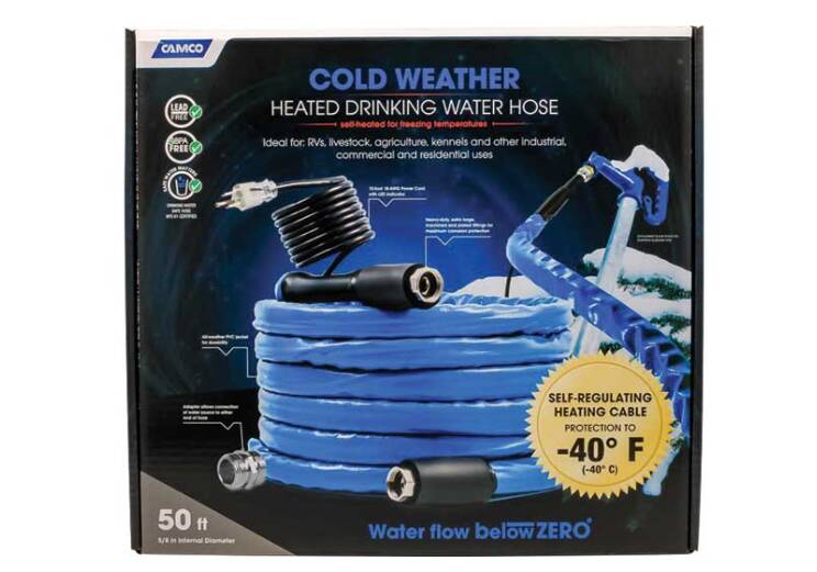 Camco TastePURE Premium Heated Drinking Water Hose 5/8" x 50' • 22924