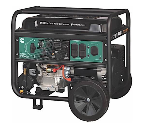 Cummins Dual Fuel Generator 9500 Watt With Remote Start • A058U967