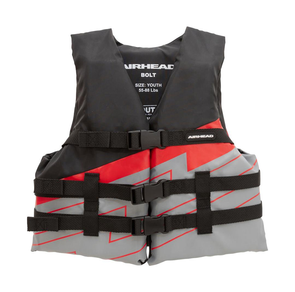 Airhead Bolt 4-Buckle Life Jacket Vest - Youth • 30084-03-A-BR