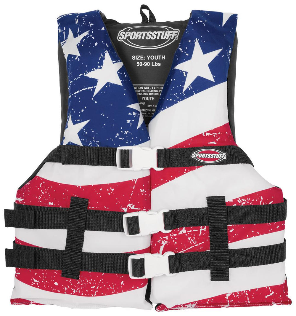 Airhead Stars & Stripes General Purpose Life Vest, Youth • 30098-03-A-US
