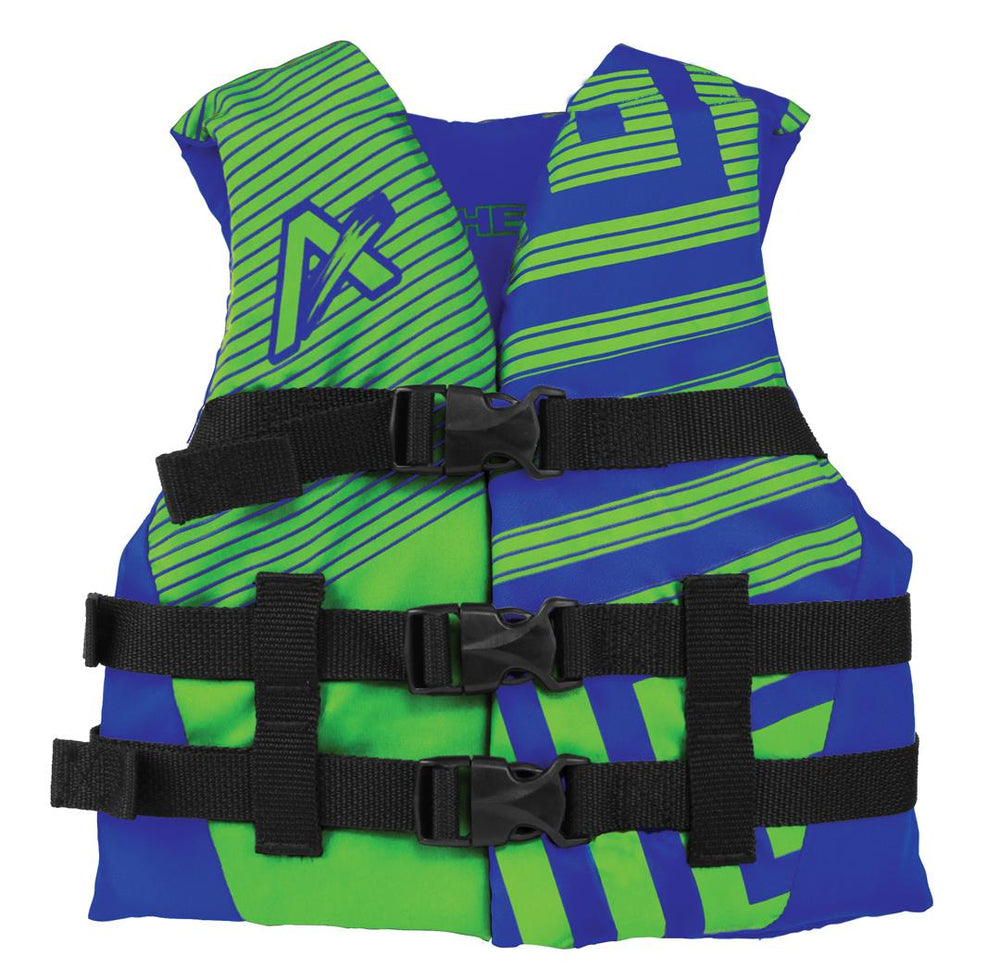 Airhead Trend Life Jacket Vest, Blue/Green, Youth • 30081-03-A-BLLG