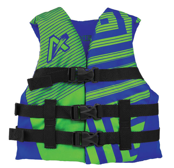 Airhead Trend Life Jacket Vest, Blue/Green, Youth • 30081-03-A-BLLG