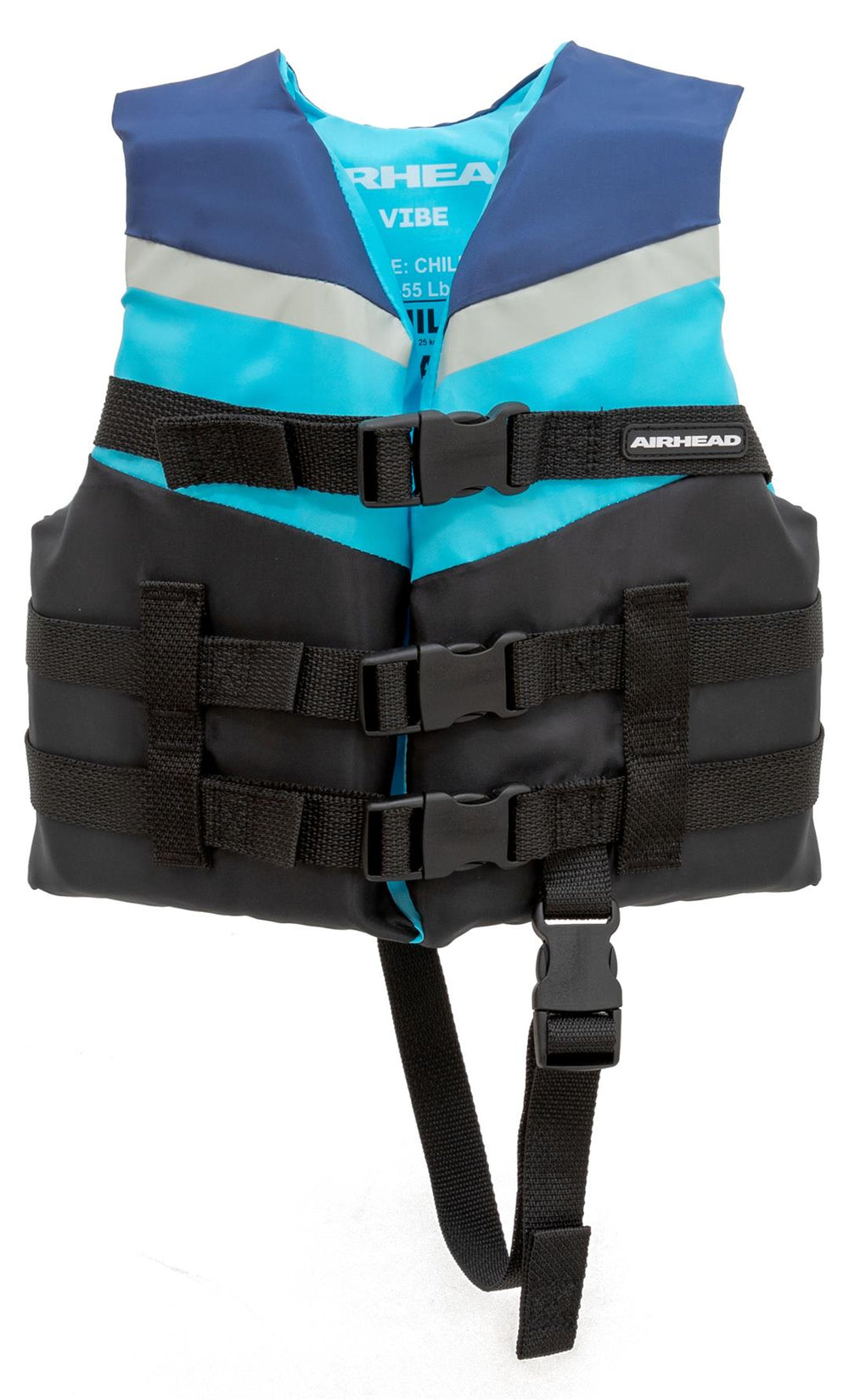 Airhead Vibe Life Jacket Vest - Blue/Black/Gray, Child • 30053-02-A-BL