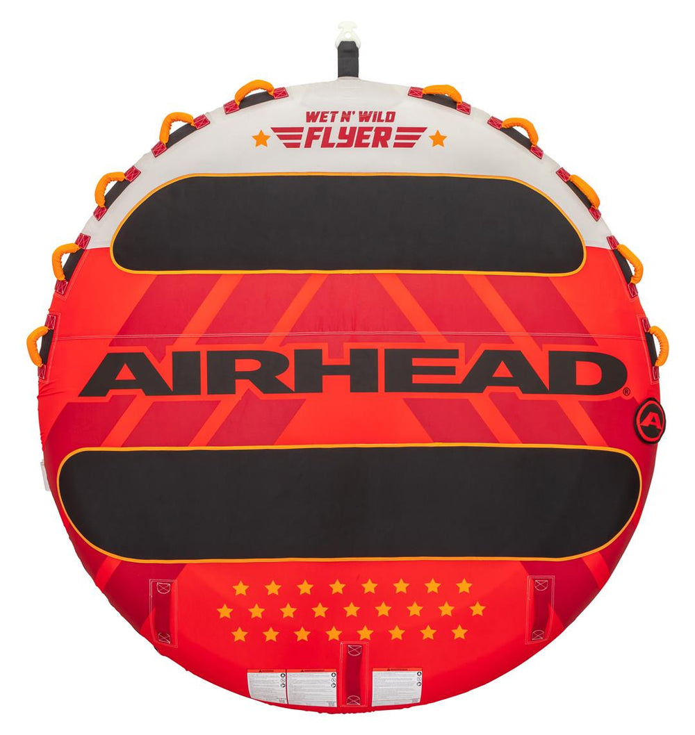 Airhead Wet N' Wild Flyer 4-Person Inflatable Towable Boat Tube • AHFL-1671D
