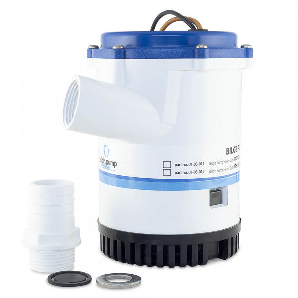 Albin Pump 12 V 2250 GPH Electric Heavy Duty Impeller Submersible Bilge Pump • 01-03-013