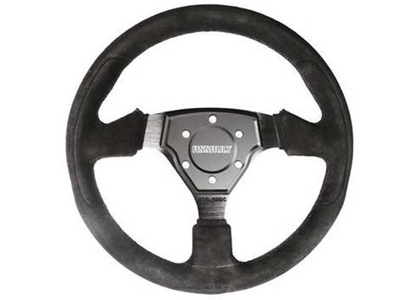 Assault Industries Suede Tomahawk Steering Wheel - No Hub - Black • 100005SW0161