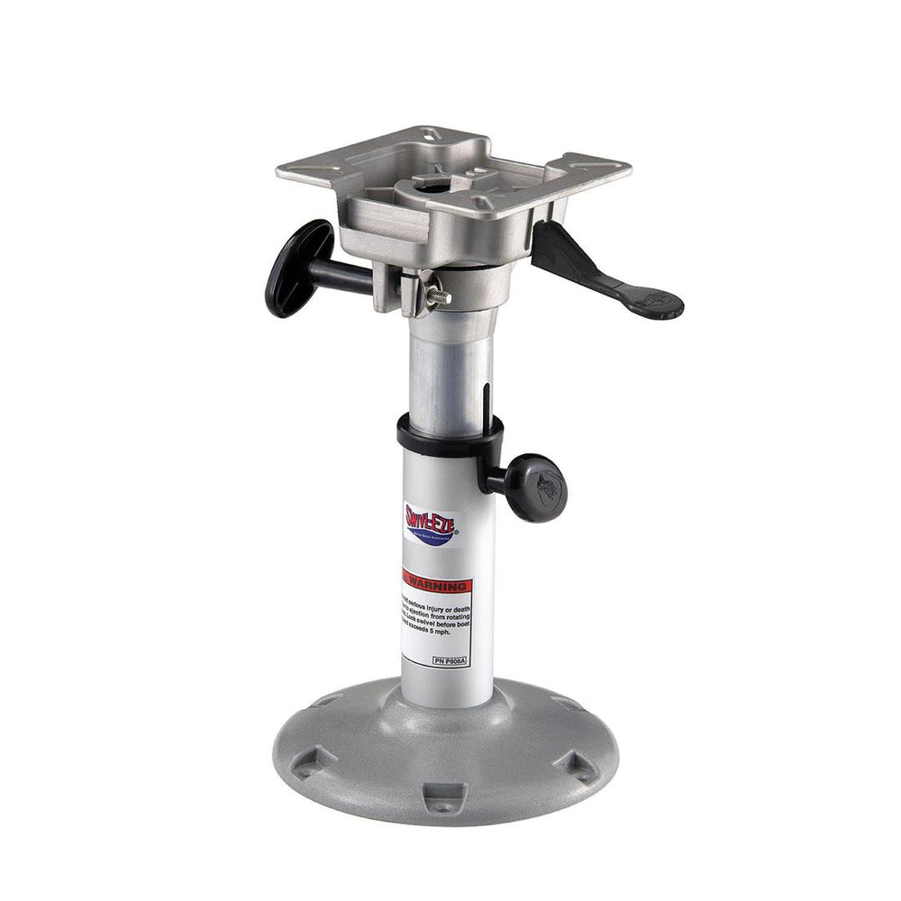 Attwood LakeSport 14"-20" H x 2-3/8" D Anodized Aluminum Manual Bell Adjustable Post with Seat Mount & Round Base • 2385400