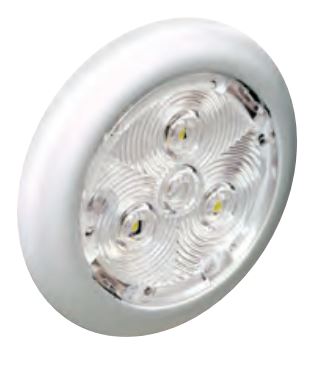 Attwood 2.75" White Plastic Bezel Interior/Exterior White LED Light • 6320W7